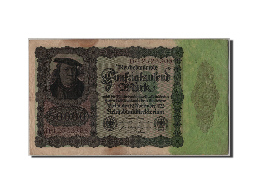 Billet, Allemagne, 50,000 Mark, 1922, 1922-11-19, TB+
