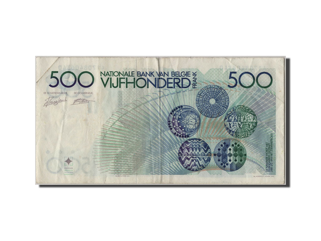 Banconote, Belgio, 500 Francs, BB