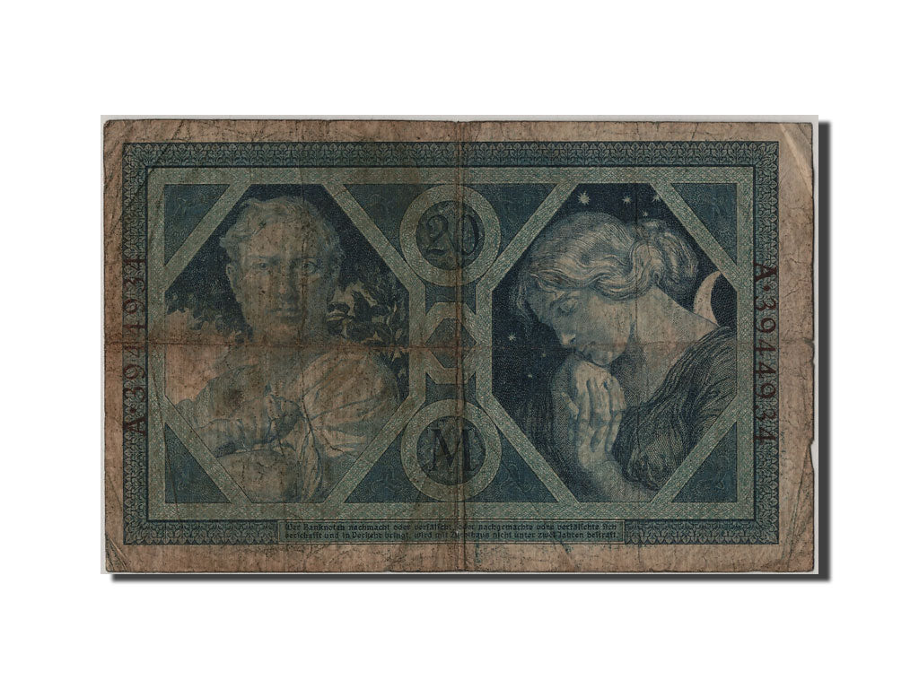 Billete, 20 Mark, 1915, Alemania, 1915-11-04, RC+