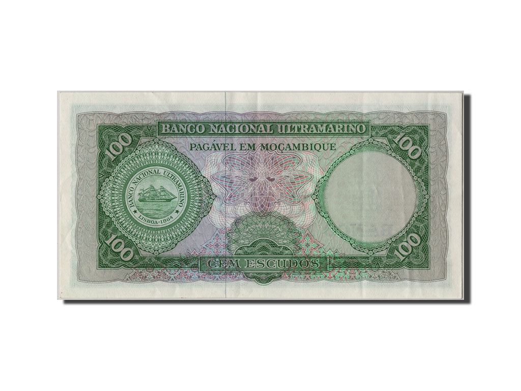 Banknot, Mozambik, 100 Escudos, 1961, 1961-03-27, KM:117a, AU(50-53)