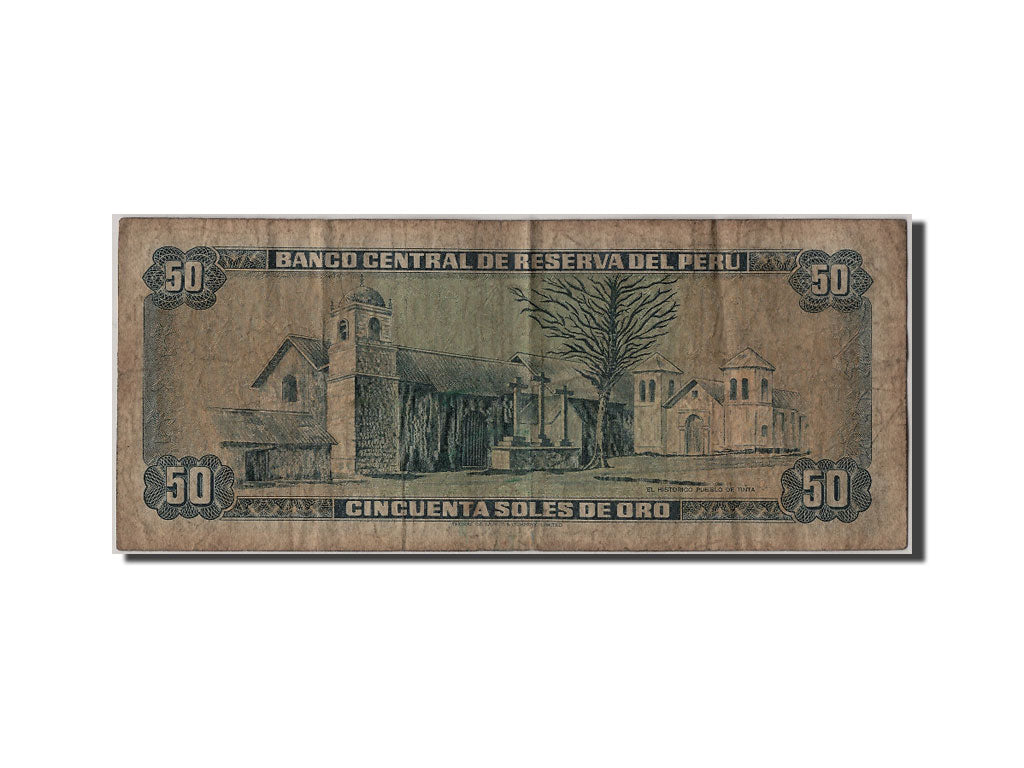 Banknote, Peru, 50 Soles De Oro, 1975, 1975-08-02, F(12-15)