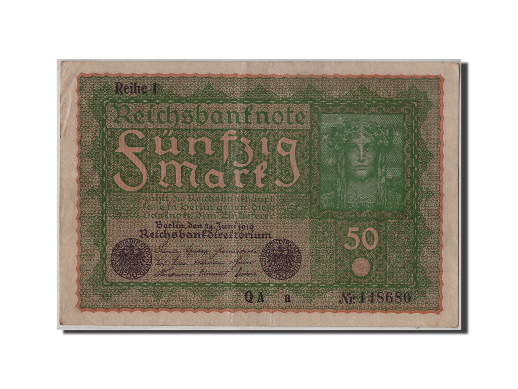 Billete, 50 Mark, 1919, Alemania, 1919-06-24, MBC+