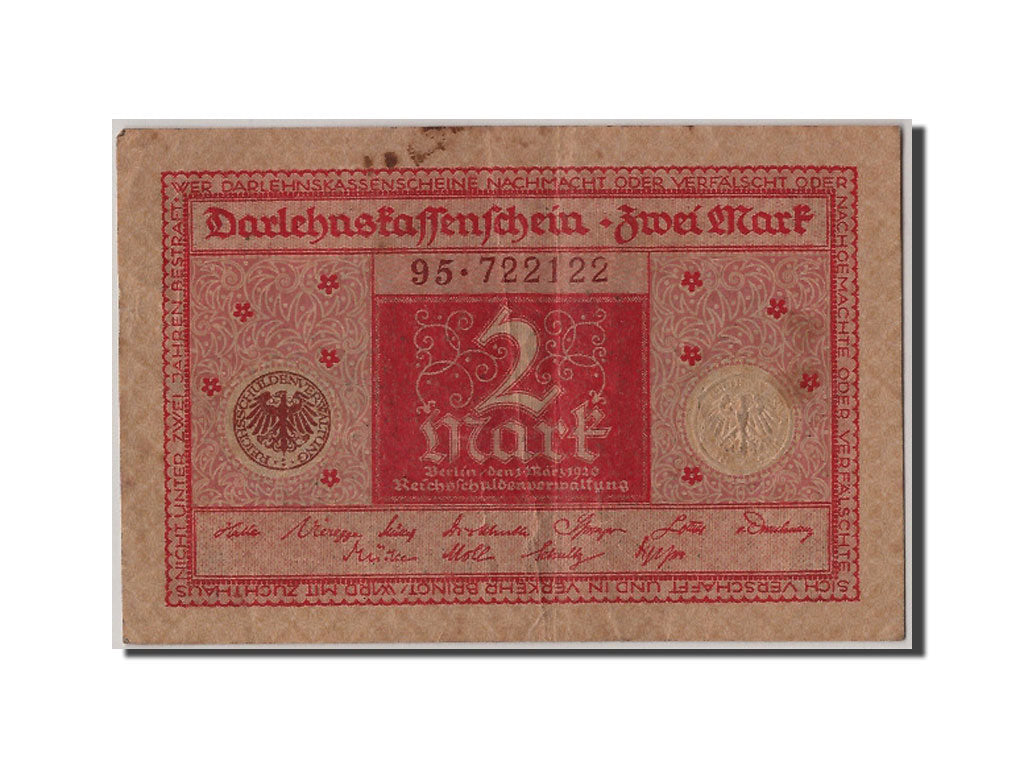 Billete, 2 Mark, 1920, Alemania, 1920-03-01, MBC