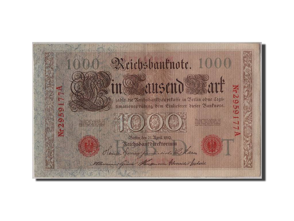 Banknote, Germany, 1000 Mark, 1910, 1910-04-21, AU(50-53)