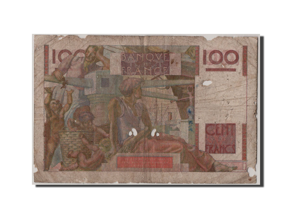 Billete, Francia, 100 Francs, 100 F 1945-1954 ''Jeune Paysan'', 1946