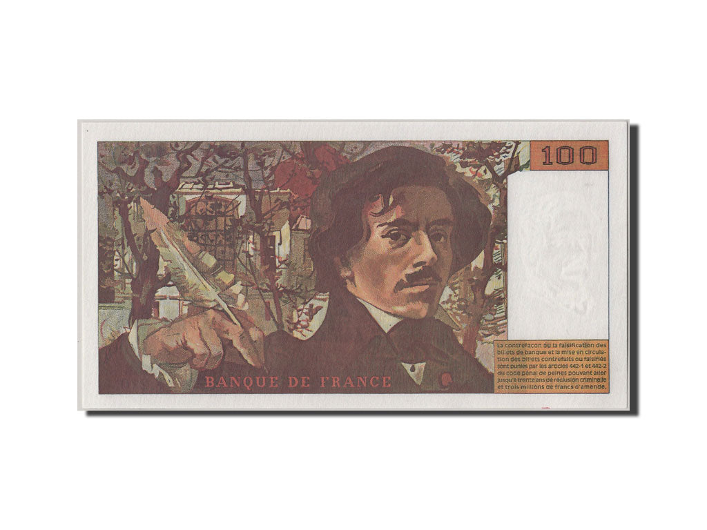 Banknot, Francja, 100 Francs, Delacroix, 1994, UNC(65-70), Fayette:69ter.1b