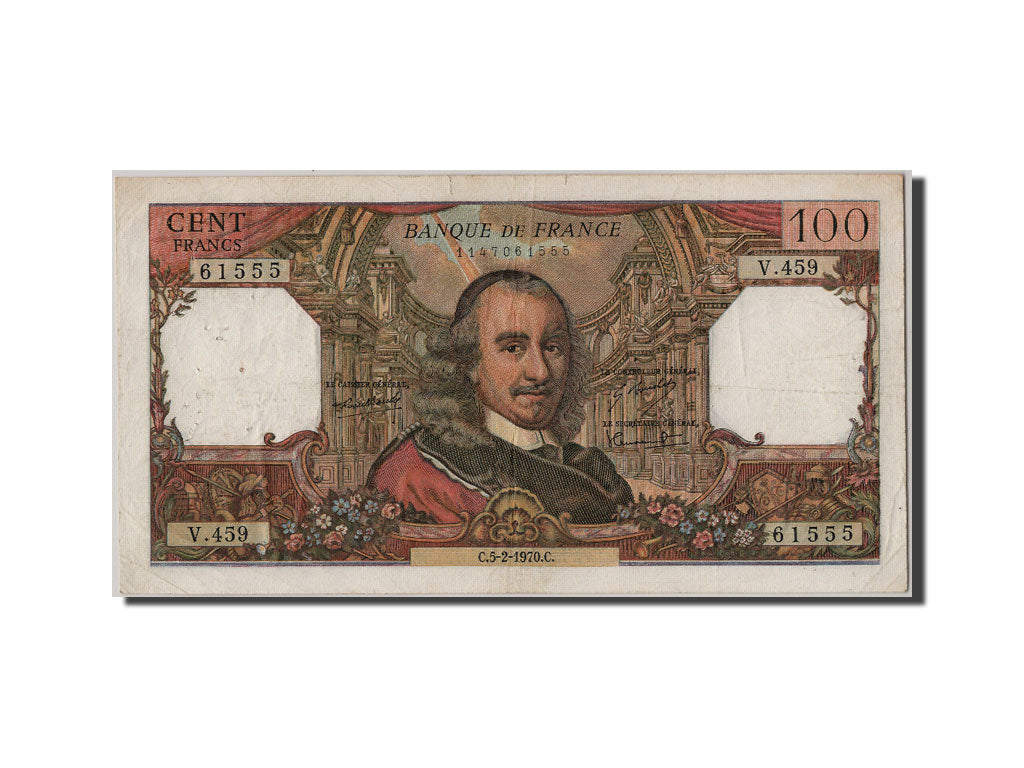 Billet, France, 100 Francs, 100 F 1964-1979 ''Corneille'', 1970, 1970-02-05