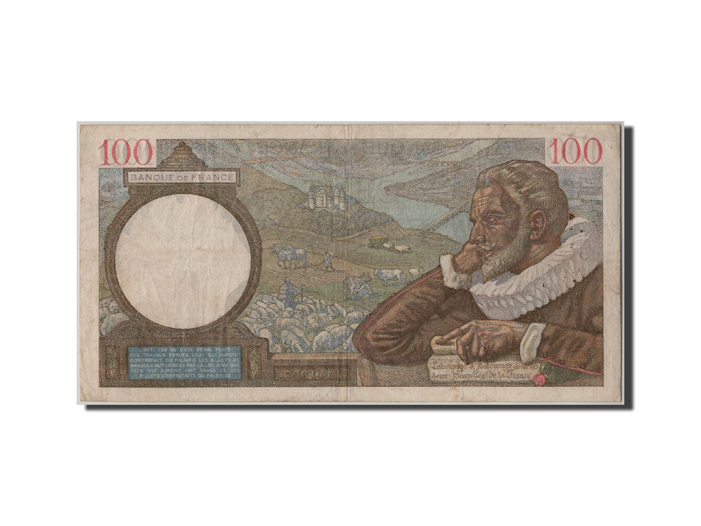 Banknote, France, 100 Francs, 100 F 1939-1942 ''Sully'', 1939, 1939-09-14