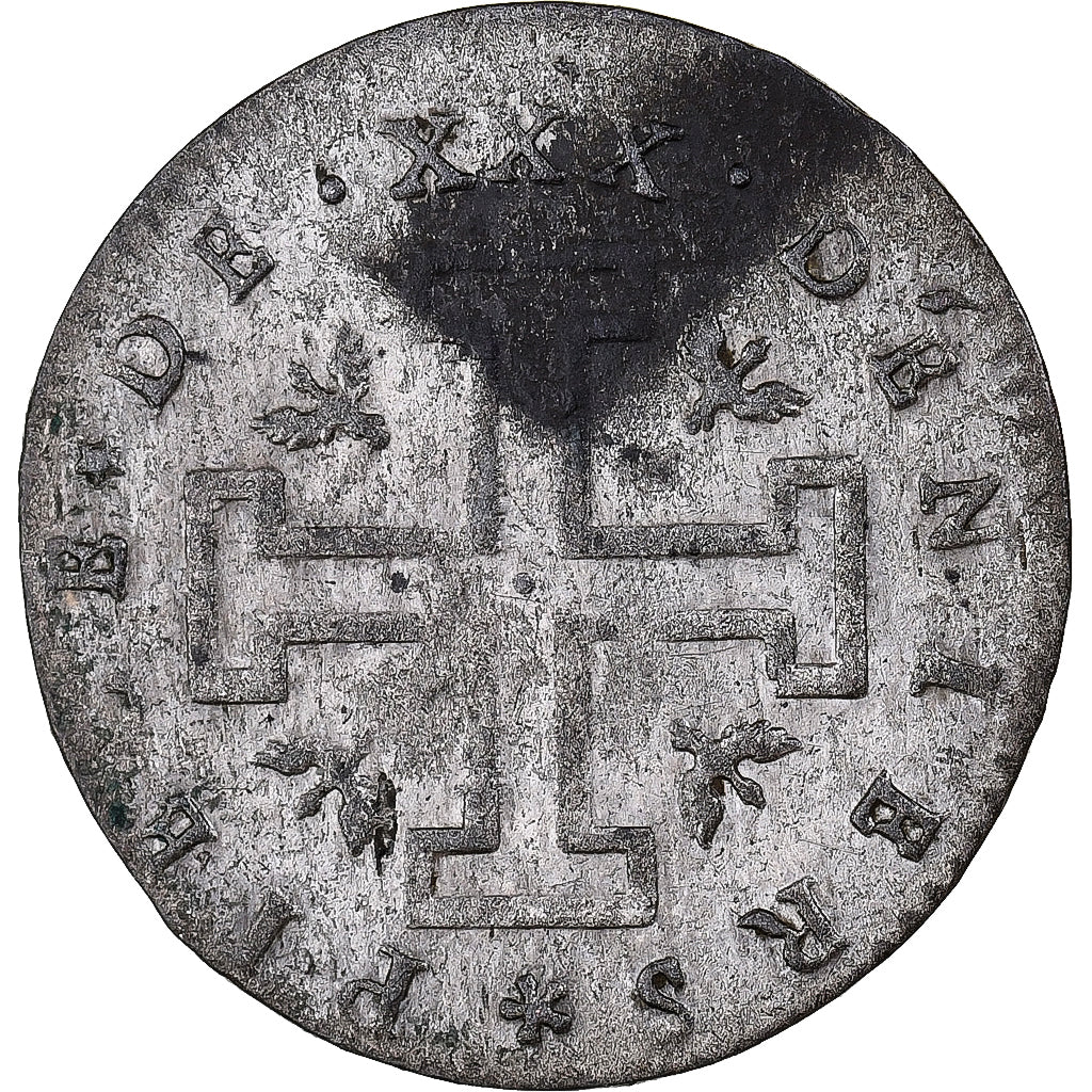 Duchy of Lorraine, Leopold I, 30 Deniers, 1710-1720, Nancy, Silver, VF(30-35)