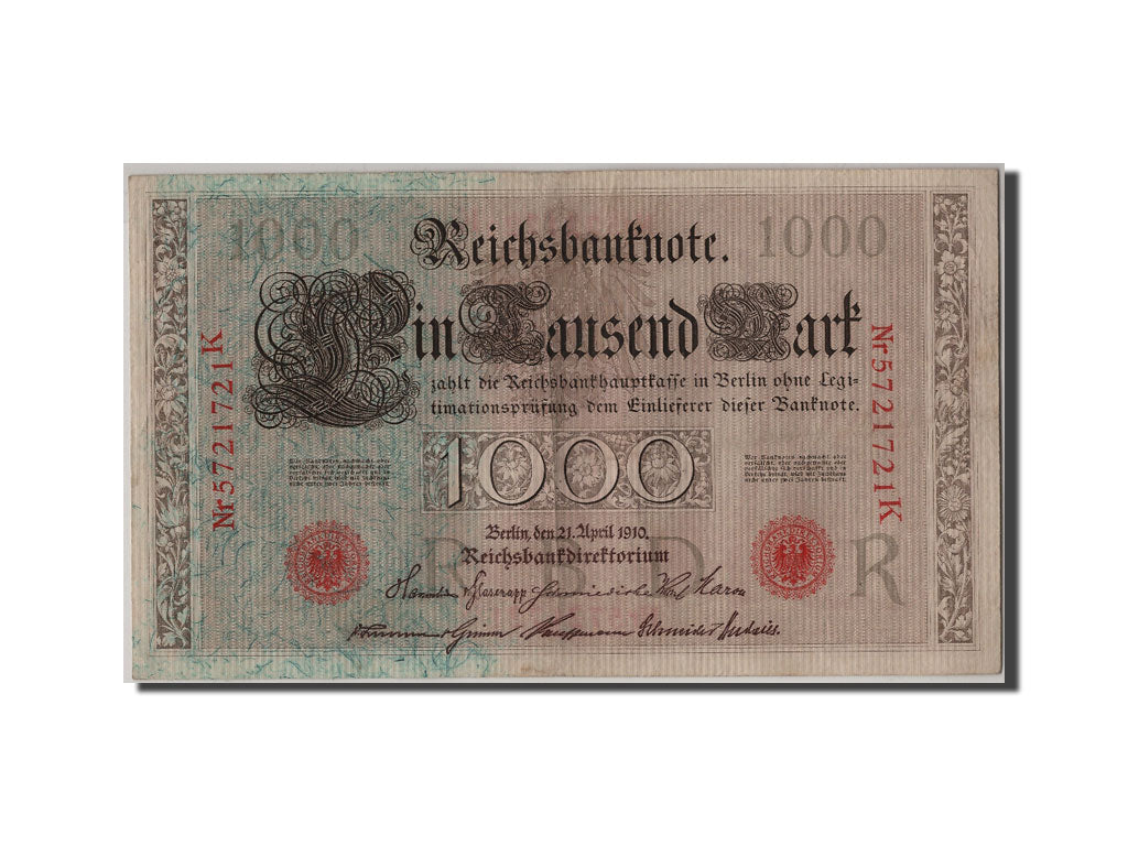 Banconote, Germania, 1000 Mark, 1910, 1910-04-21, BB+