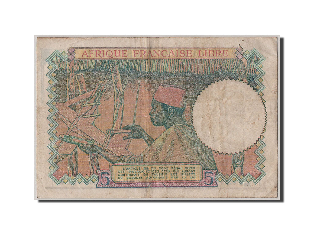 Banknote, French Equatorial Africa, 5 Francs, EF(40-45)