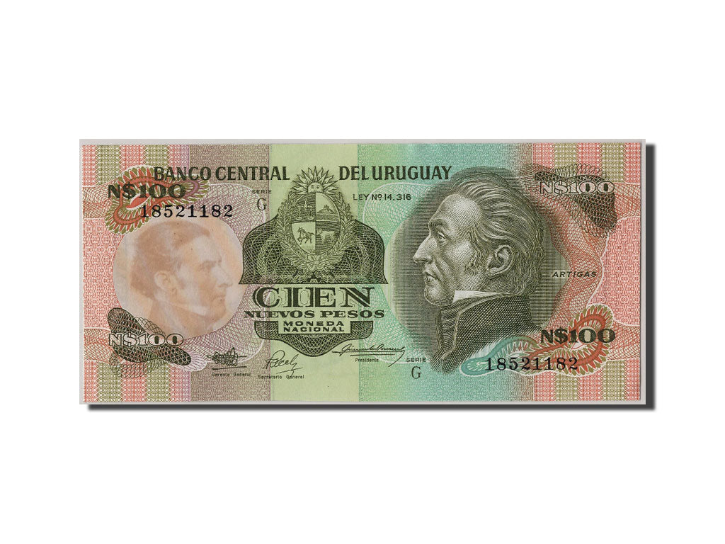 Billete, 100 Nuevos Pesos, Uruguay, SC