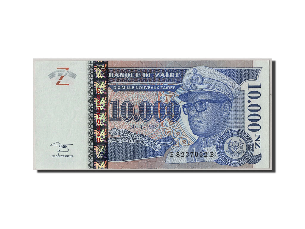Banknot, Zaire, 10,000 Nouveaux Zaïres, 1995, 1995-01-30, UNC(63)
