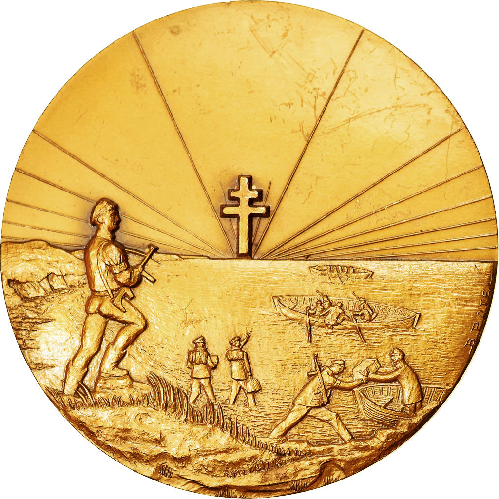 Frankrijk, Medaille, Colonel Rémy, Résistance, Politics, Society, War, 1984