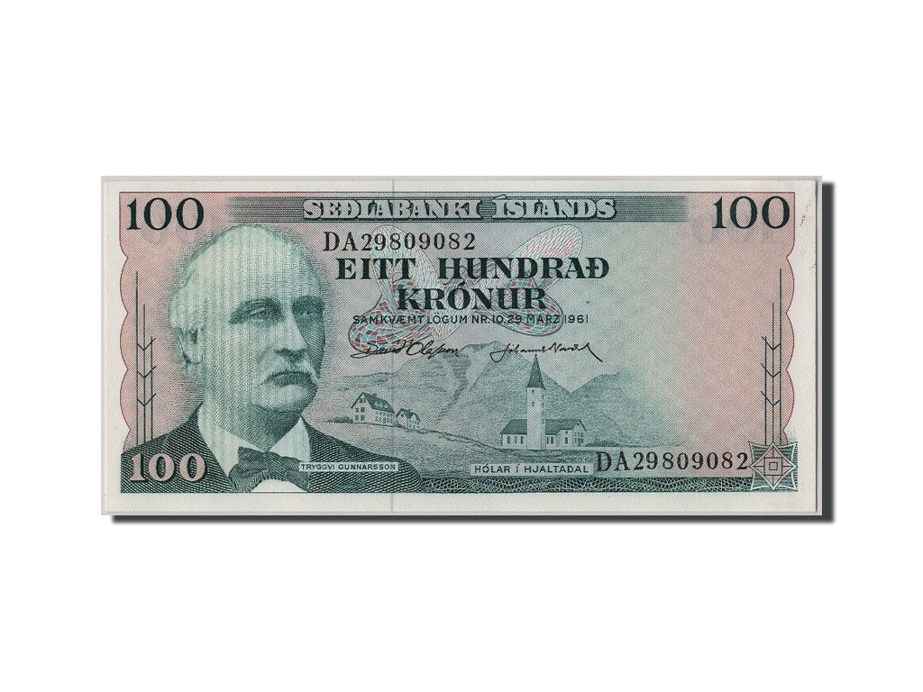 Banknote, Iceland, 100 Kronur, 1961, 1961-03-29, UNC(65-70)