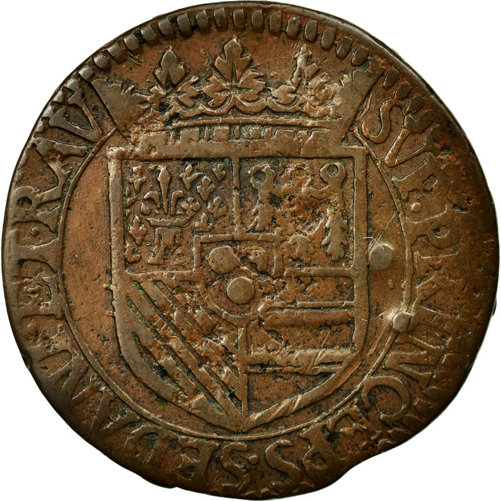 Coin, FRENCH STATES, BOUILLON & SEDAN, 2 Liards, 1614, Sedan, EF(40-45), Copper