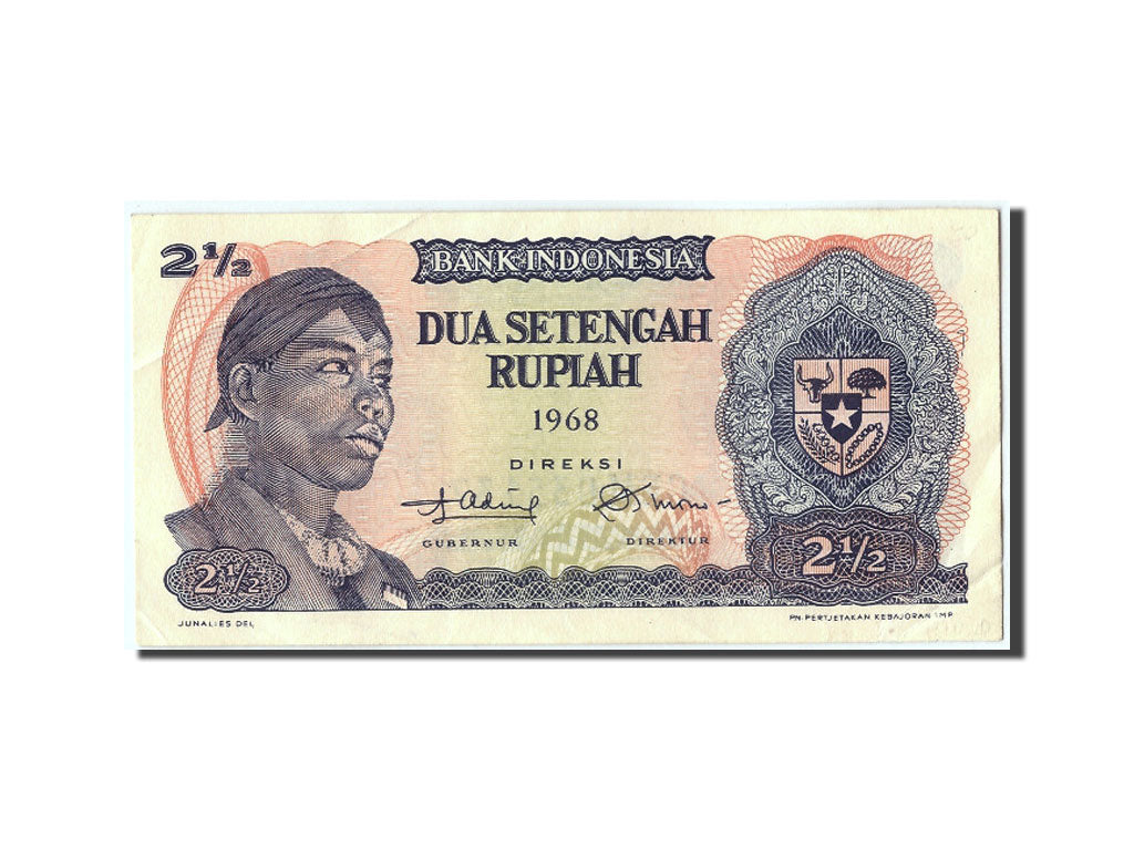 Banknote, Indonesia, 2 1/2 Rupiah, 1968, UNC(60-62)