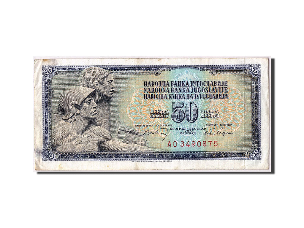 Geldschein, Jugoslawien, 50 Dinara, 1968, 1968-05-01, SS