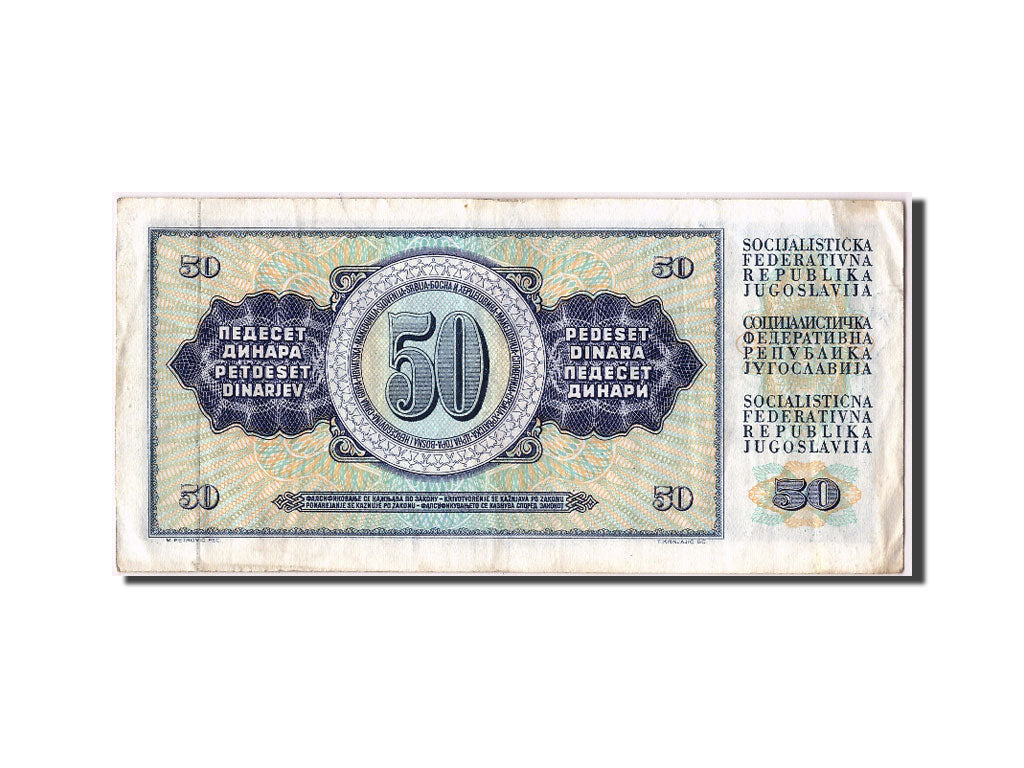 Geldschein, Jugoslawien, 50 Dinara, 1968, 1968-05-01, SS