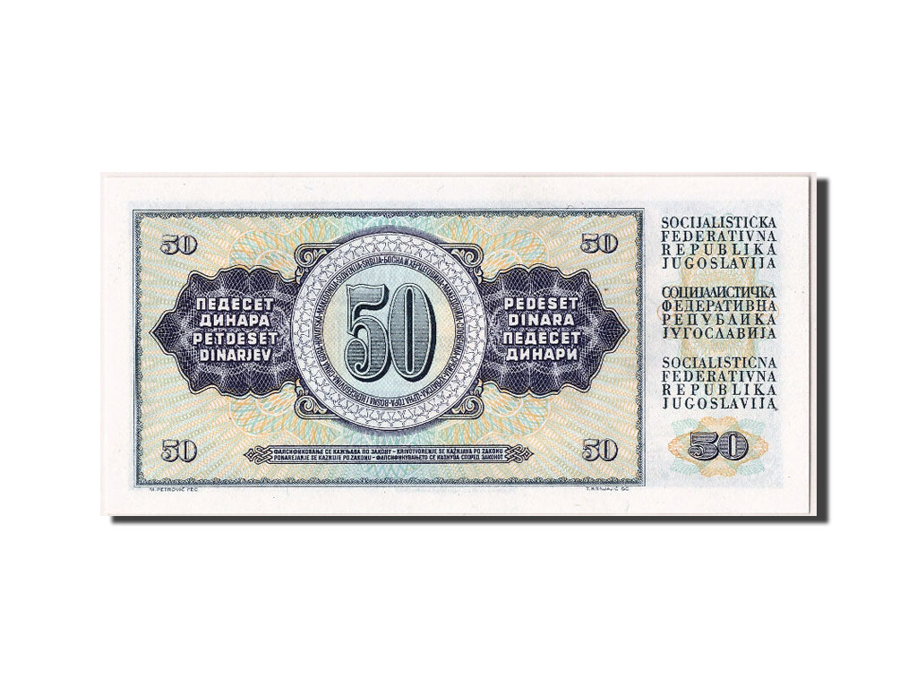 Billet, Yougoslavie, 50 Dinara, 1968, 1968-05-01, NEUF