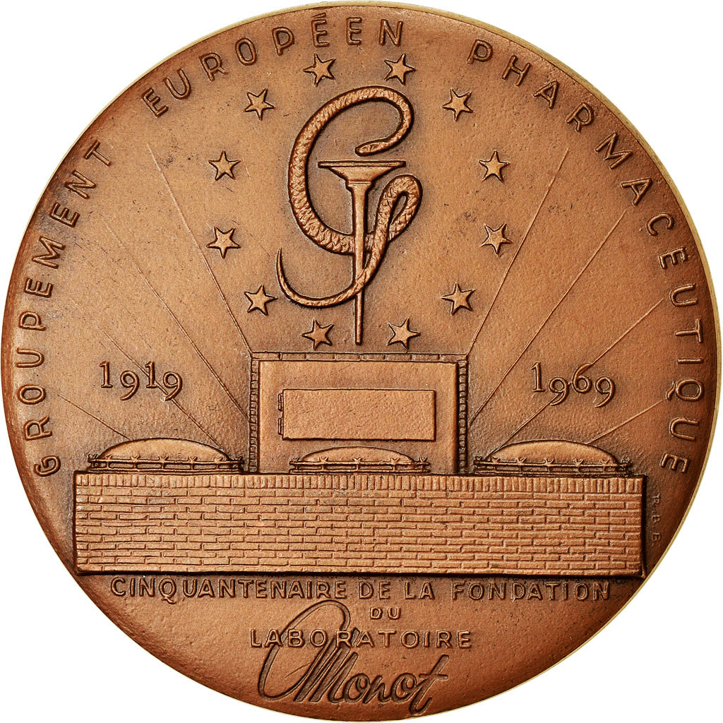 Francia, medalla, Laboratoire Monot, Groupement Européen Pharmaceutique