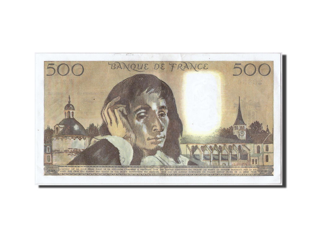 Banknote, France, 500 Francs, 500 F 1968-1993 ''Pascal'', 1986, 1986-02-06