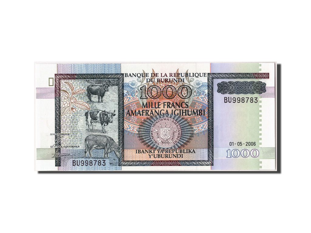 Biljet, Burundi, 1000 Francs, 2006, 2006-05-01, NIEUW