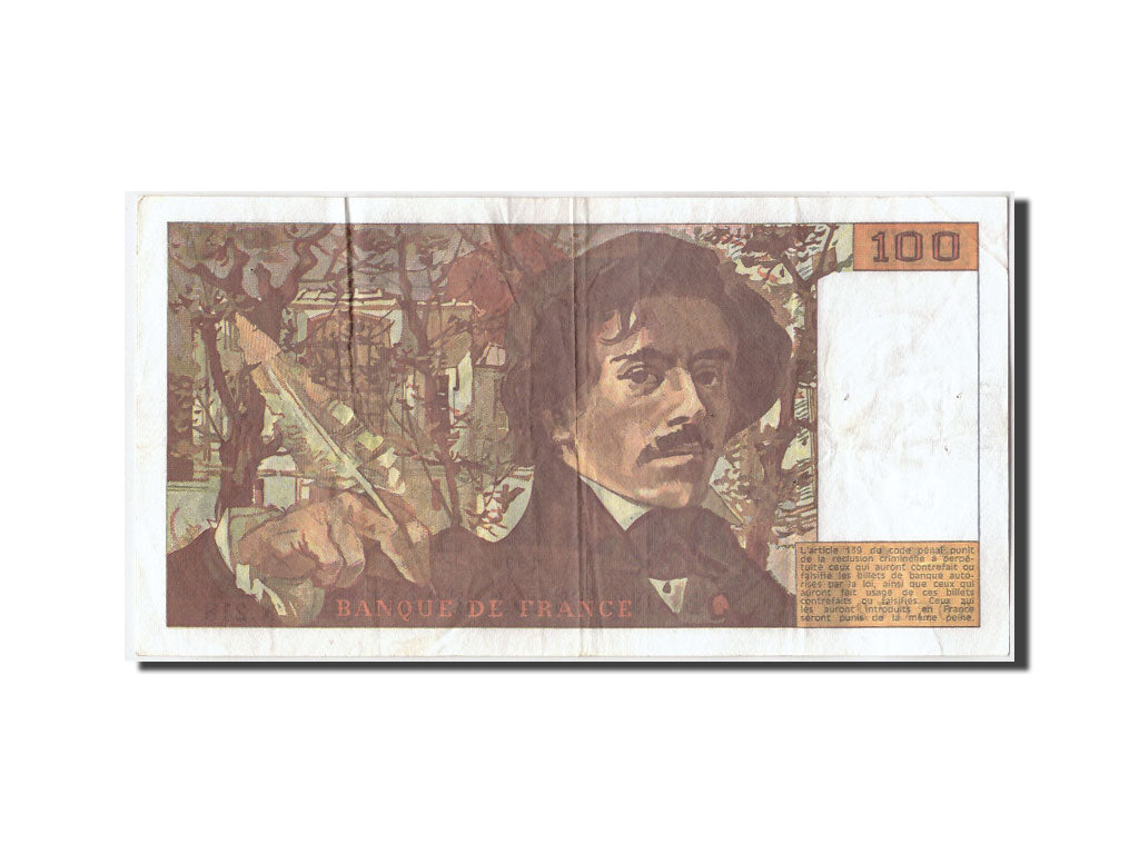 Banknote, France, 100 Francs, 100 F 1978-1995 ''Delacroix'', 1993, VF(20-25)
