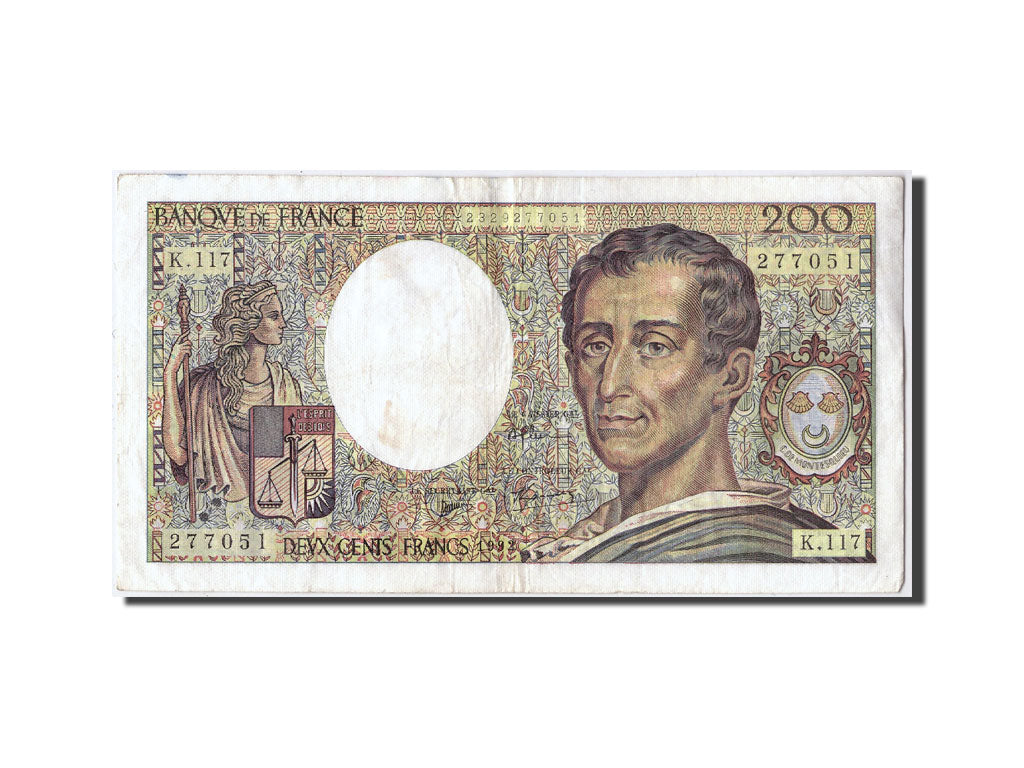 Billet, France, 200 Francs, 200 F 1981-1994 ''Montesquieu'', 1992, TB
