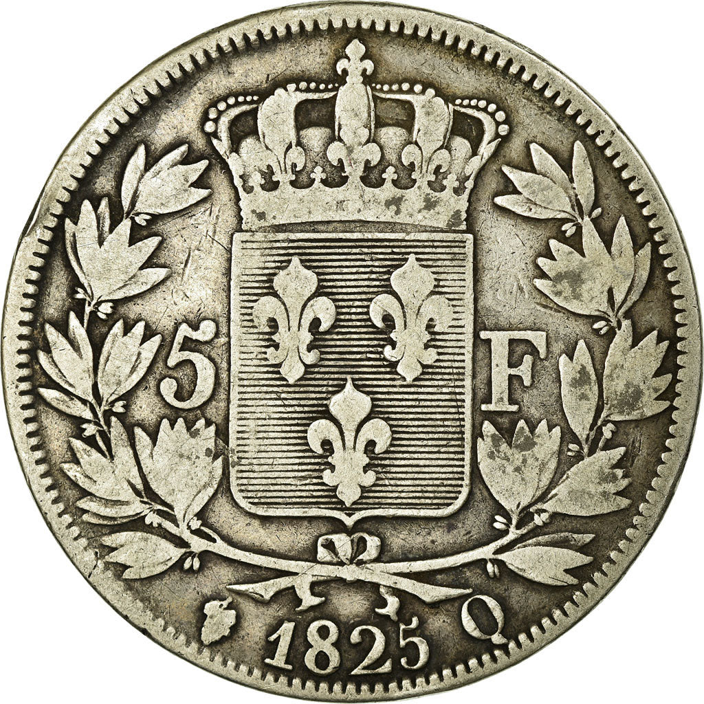 Münze, Frankreich, Charles X, 5 Francs, 1825, Perpignan, S, Silber, Gadoury:643