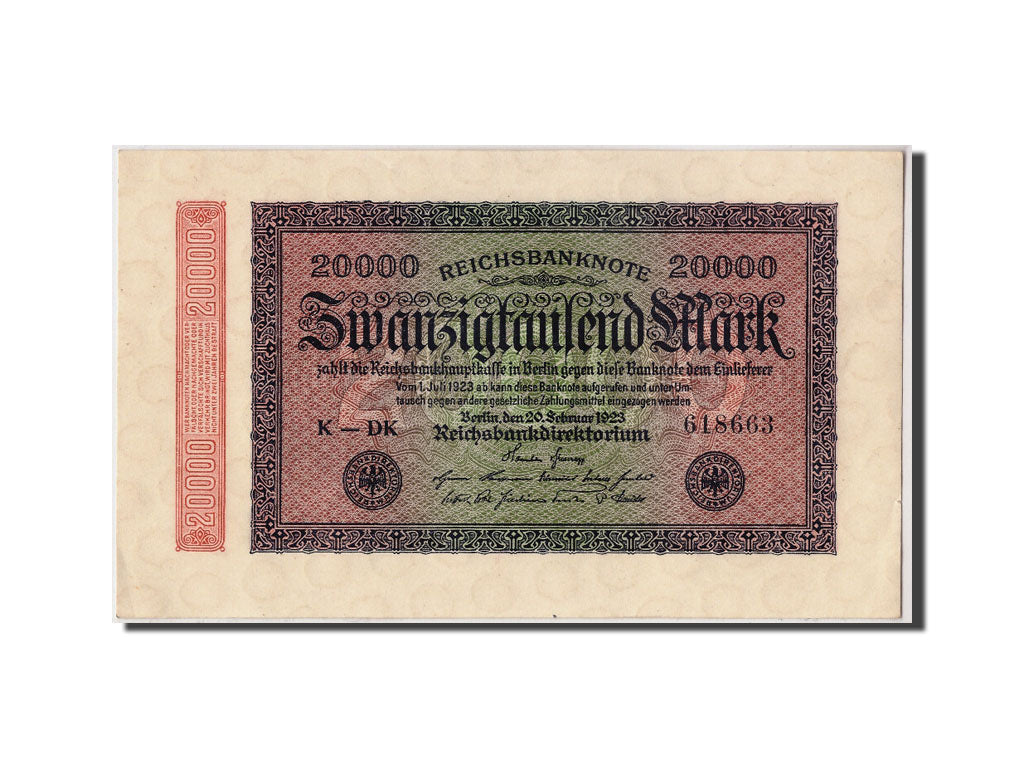 Billet, Allemagne, 20,000 Mark, 1923, 1923-02-20, SUP+