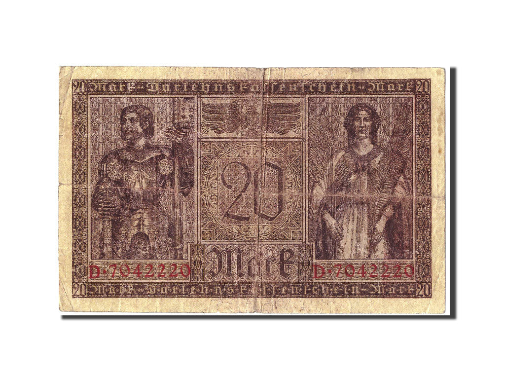 Billete, 20 Mark, 1918, Alemania, 1918-02-20, BC