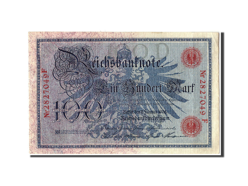 Banconote, Germania, 100 Mark, 1908, 1908-02-07, SPL-