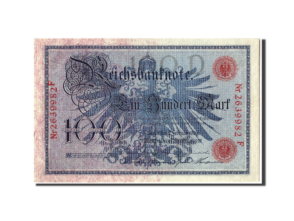 Banknote, Germany, 100 Mark, 1908, 1908-02-07, AU(50-53)