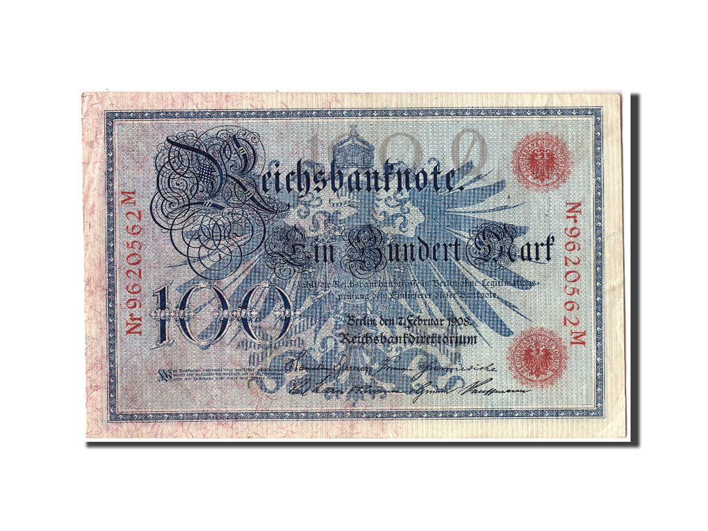 Banknote, Germany, 100 Mark, 1908, 1908-02-07, EF(40-45)