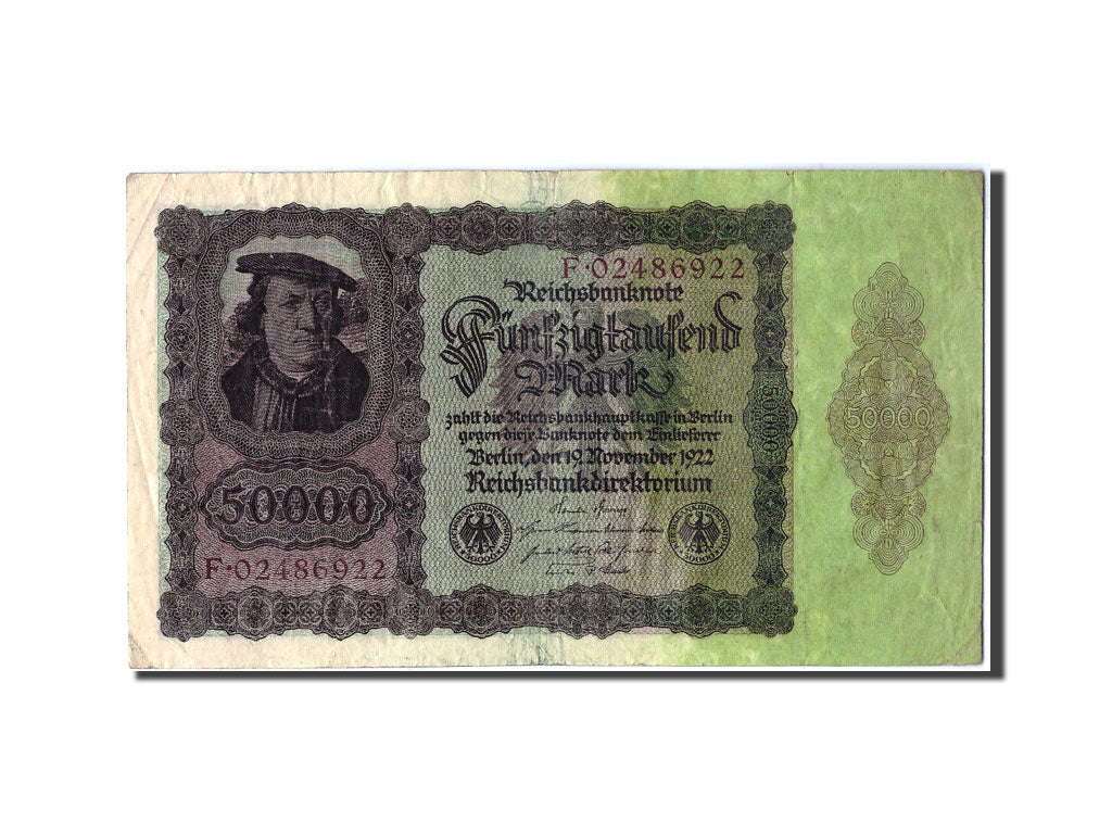 Billet, Allemagne, 50,000 Mark, 1922, 1922-11-19, TB+