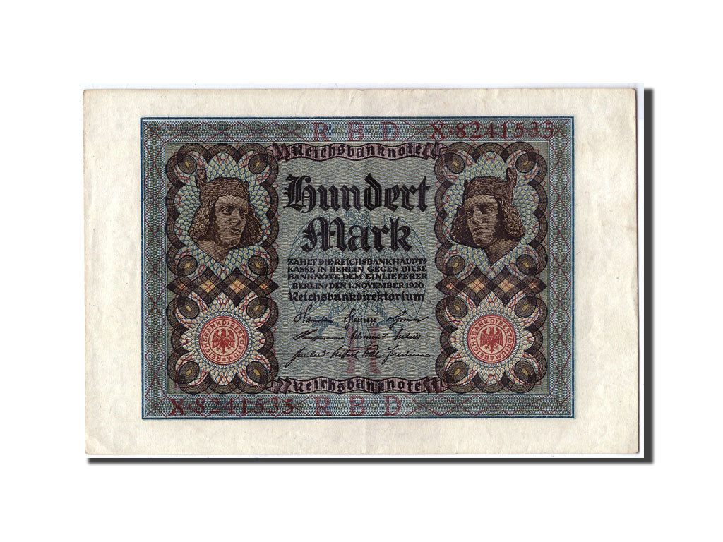 Billete, 100 Mark, 1920, Alemania, 1920-11-01, MBC+