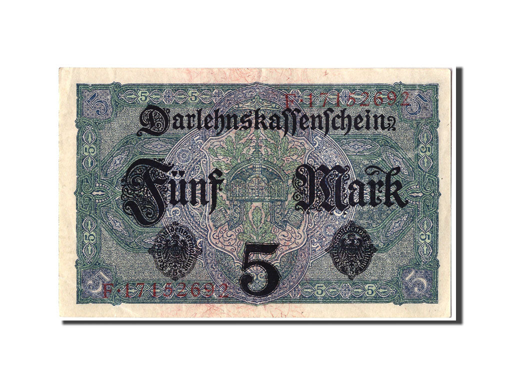 Billete, 5 Mark, 1917, Alemania, 1917-08-01, EBC