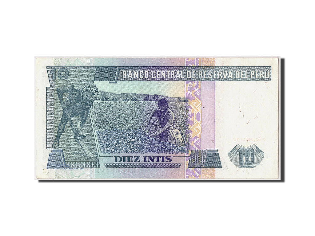 Geldschein, Peru, 10 Intis, 1987, 1987-06-26, UNZ-