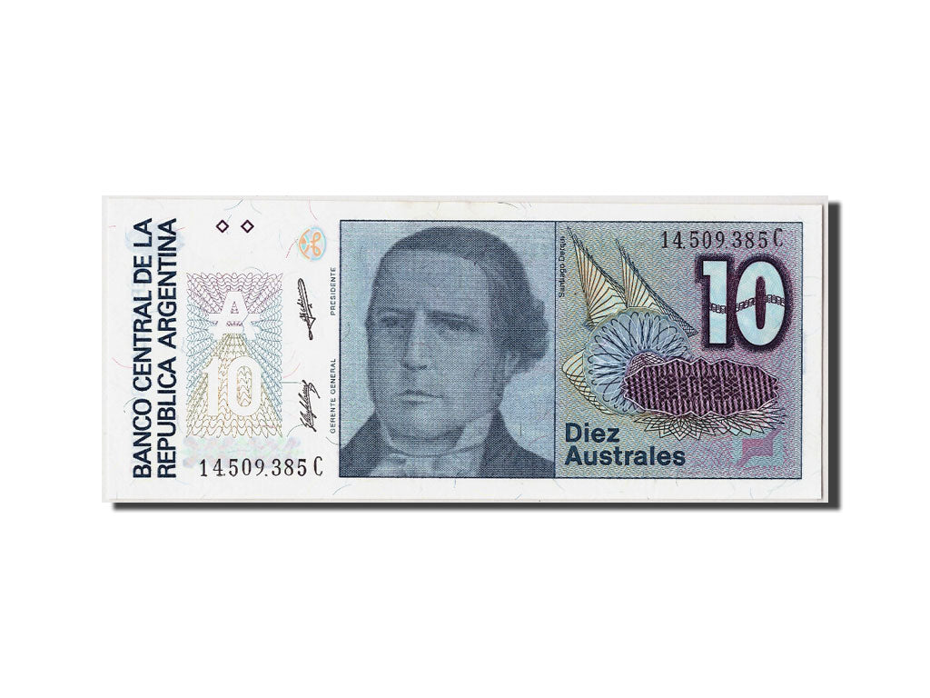 Geldschein, Argentinien, 10 Australes, UNZ