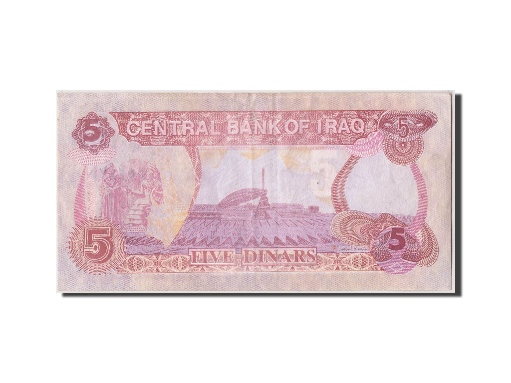 Geldschein, Irak, 5 Dinars, 1992, SS+