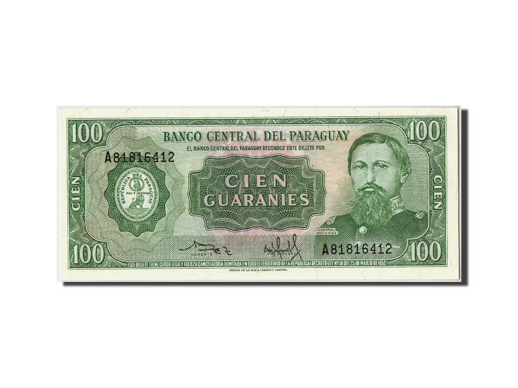 Billete, 100 Guaranies, Paraguay, UNC