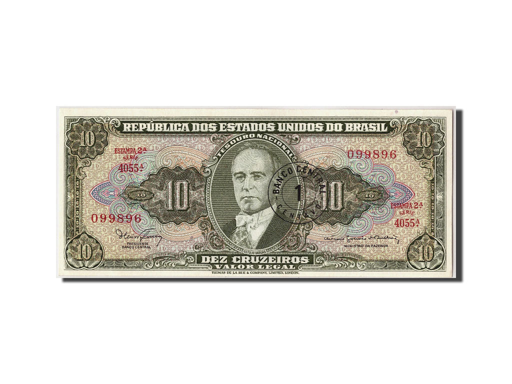 Banknote, Brazil, 1 Centavo on 10 Cruzeiros, UNC(65-70)