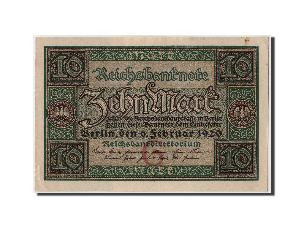 Billete, 10 Mark, 1920, Alemania, 1920-02-06, EBC