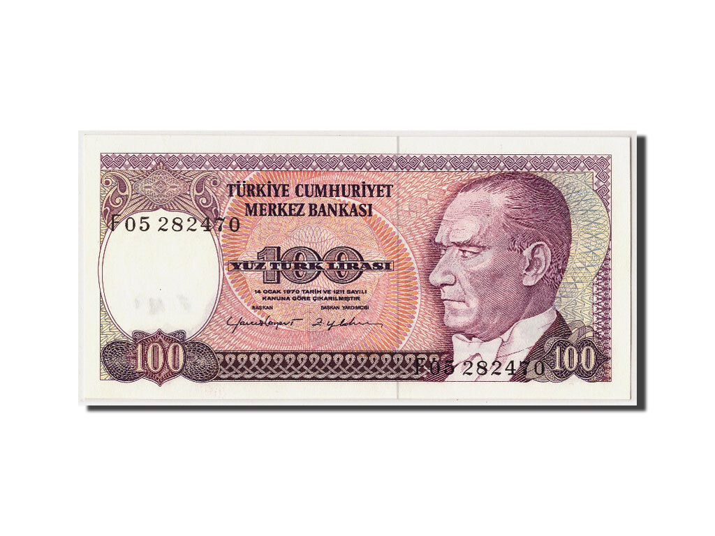 Billet, Turquie, 100 Lira, SUP