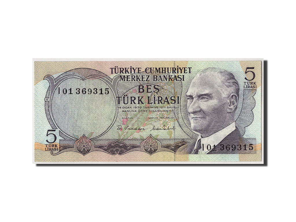 Billet, Turquie, 5 Lira, SUP