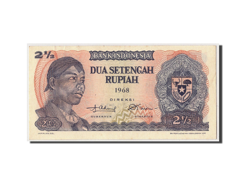 Banknote, Indonesia, 2 1/2 Rupiah, 1968, UNC(65-70)