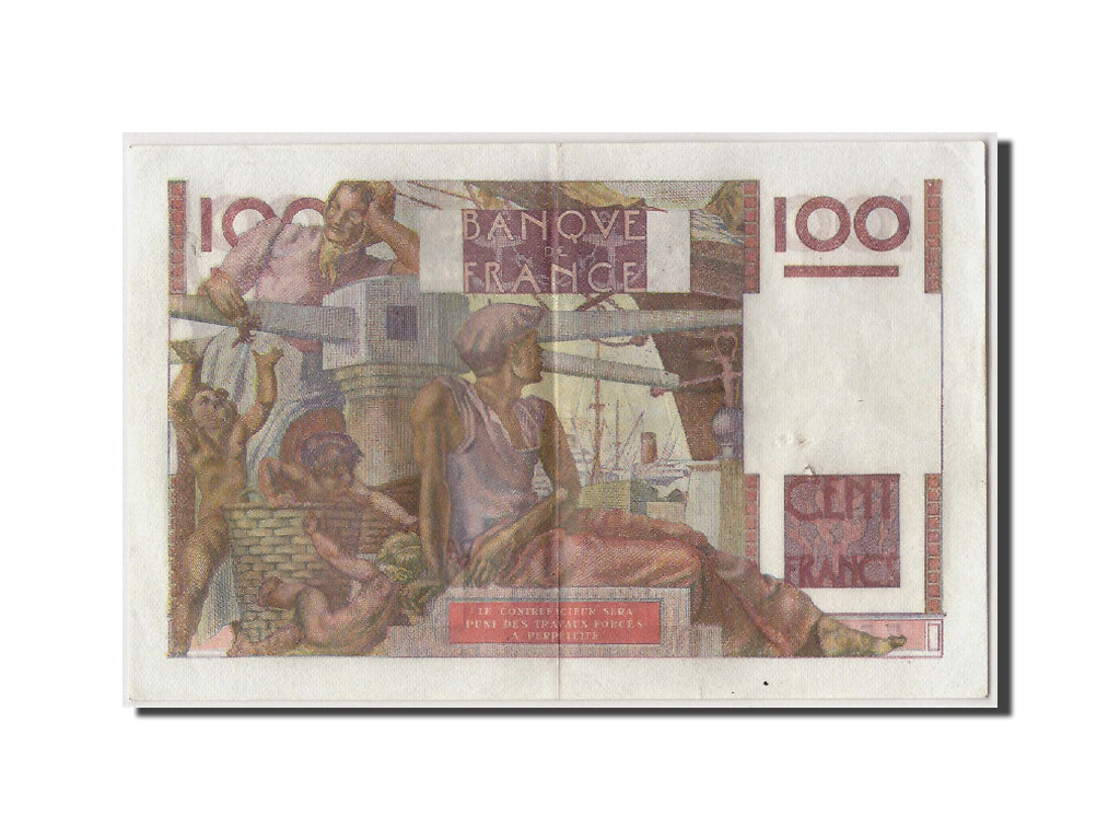 Banknot, Francja, 100 Francs, Jeune Paysan, 1949, 1949-02-17, UNC(60-62)