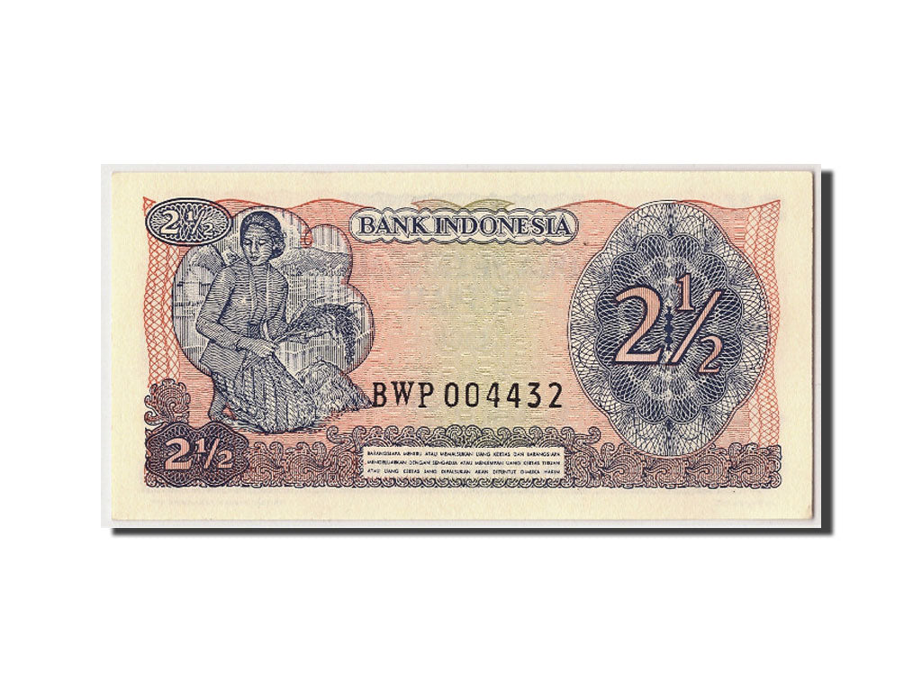 Geldschein, Indonesien, 2 1/2 Rupiah, 1968, UNZ