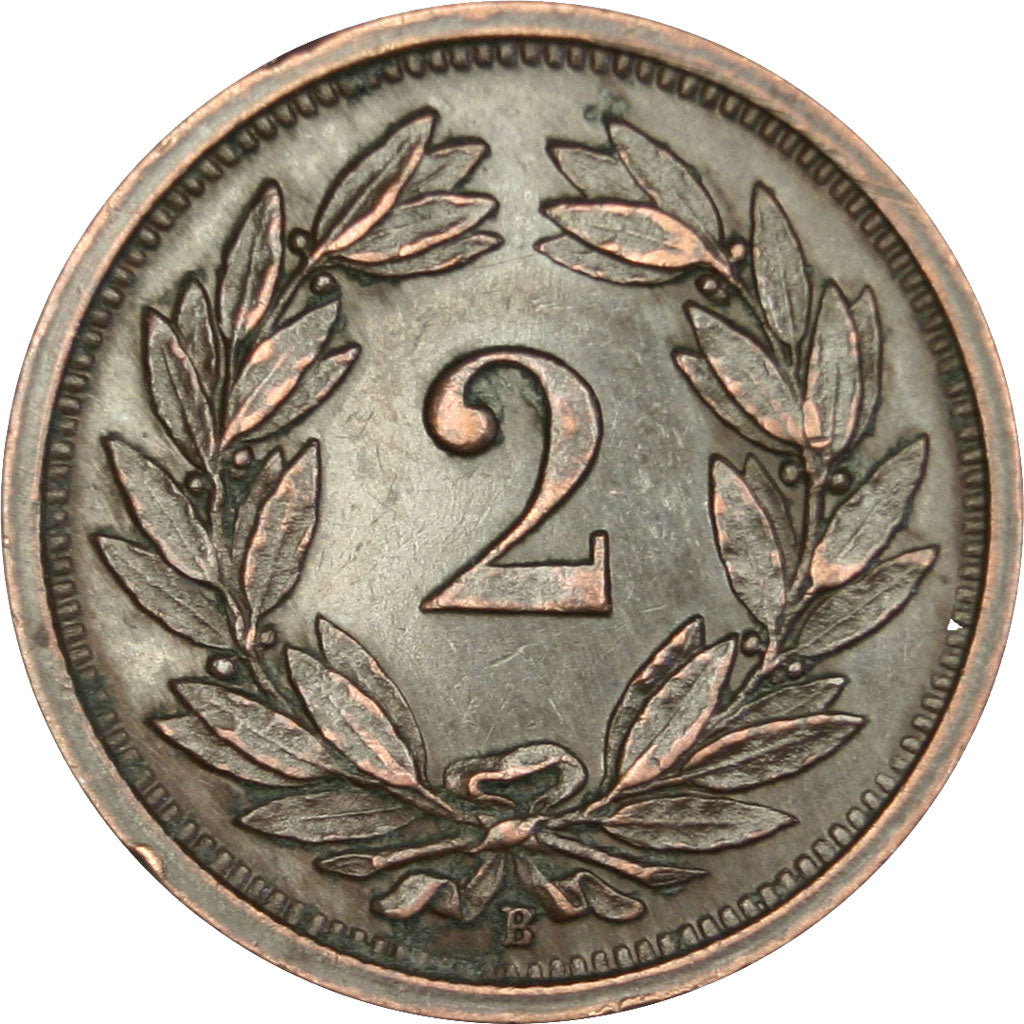 Moneta, Szwajcaria, 2 Rappen, 1926, Bern, AU(50-53), Bronze, KM:4.2